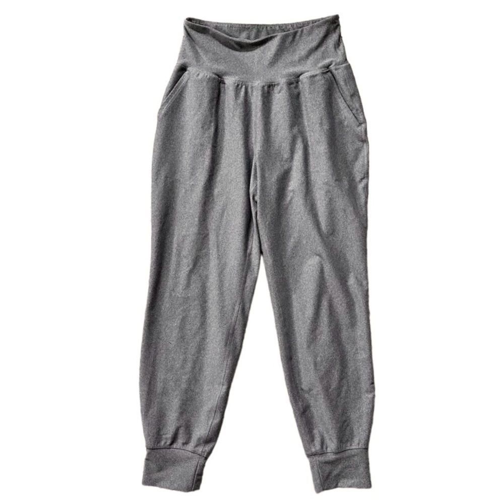 Old Navy Active Powersoft Go-Dry Heather Gray High Rise Legging Joggers Medium - Picture 1 of 11